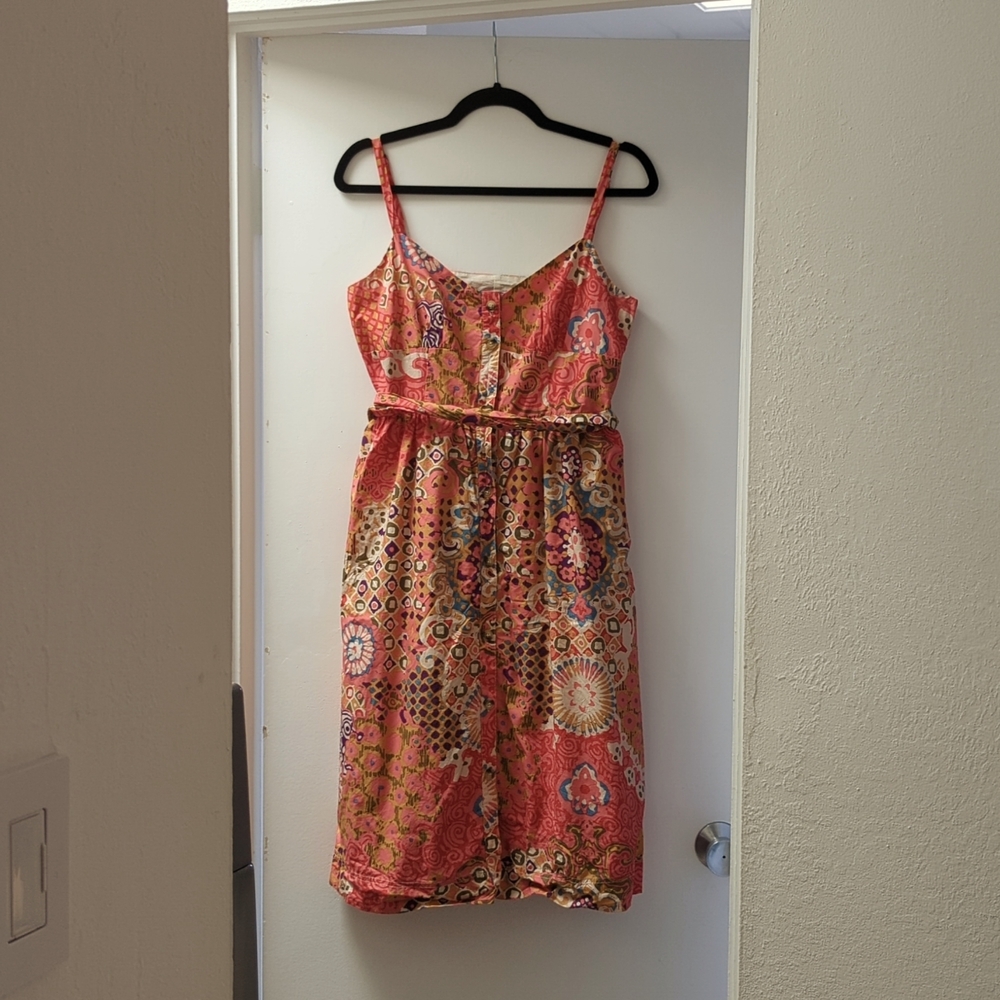 J-Crew, 10, Coral/Pink dress